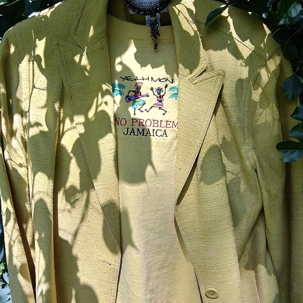 Vintage Goldenrod 100% Silk Blazer Size 12